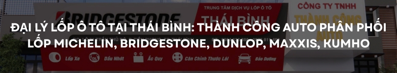 Đại lý lốp ô tô tại Thái Bình: THÀNH CÔNG AUTO phân phối lốp Michelin, Bridgestone, Dunlop, Maxxis, Kumho